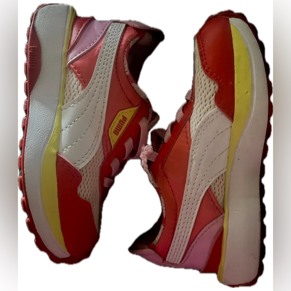 Puma Vibrant Red and White Sneakers